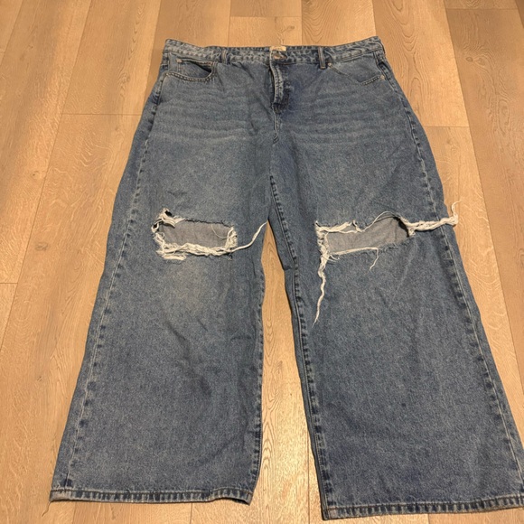 Eloquii Wide-Leg Jeans Sz 18 Like New - Picture 1 of 3